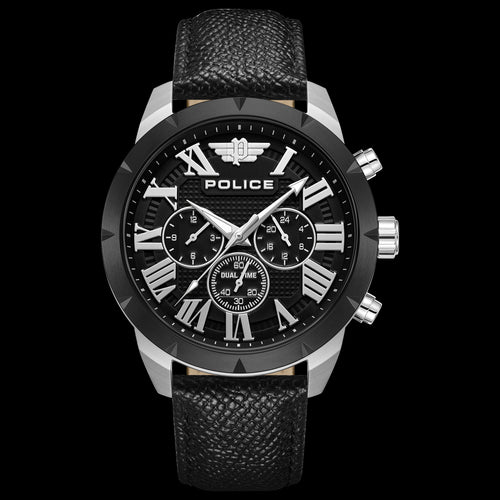 Police Roman Black Dual Time Men's Watch