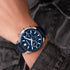 POLICE RANGY BLUE DIAL LEATHER MEN'S WATCH - WRIST VIEW