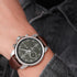 POLICE MENSOR GREY DIAL BROWN LEATHER MEN'S WATCH - WRIST VIEW