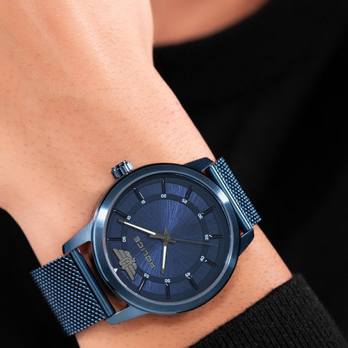 POLICE RAHO ALL BLUE MEN'S WATCH - WRIST VIEW