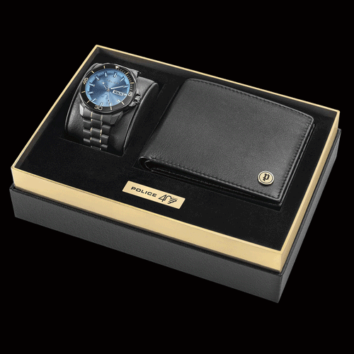 POLICE 40TH ANNIVERSARY MEN'S WATCH & WALLET BOX SET