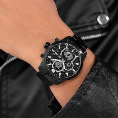 POLICE NEIST ALL BLACK MEN'S WATCH - WRIST VIEW