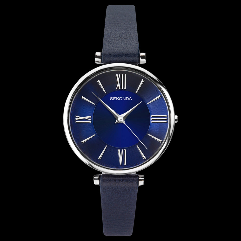 SEKONDA BLUE SUNRAY DIAL LADIES WATCH