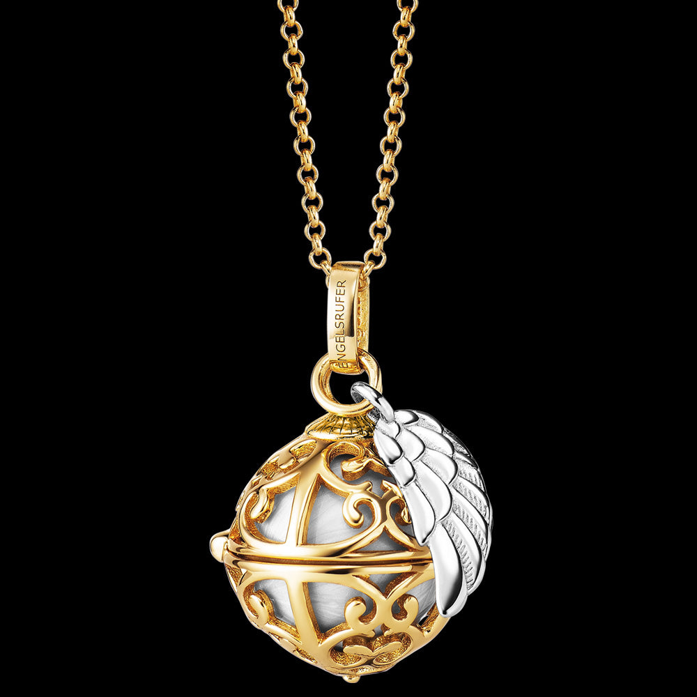 White gold angel necklace deals