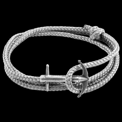ANCHOR & CREW ADMIRAL SILVER GREY ROPE BRACELET
