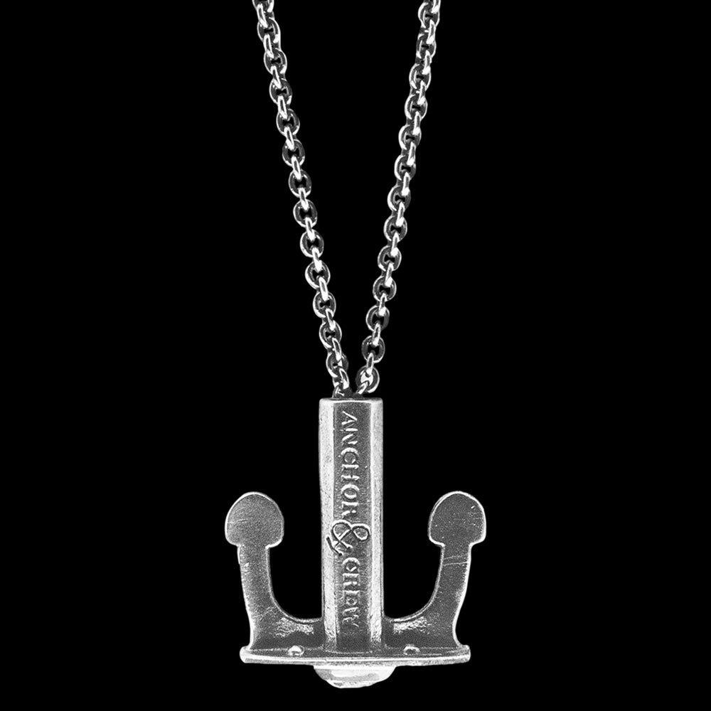 ANCHOR & CREW UNION ANCHOR SILVER NECKLACE