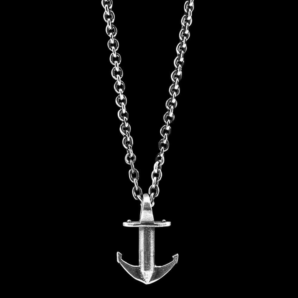 ANCHOR & CREW MINI ANCHOR SILVER NECKLACE