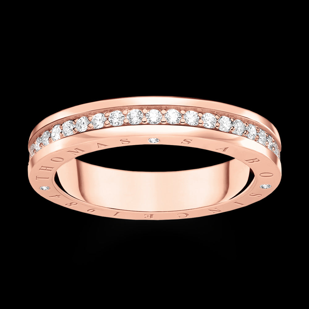 THOMAS SABO SPARKLING CIRCLES PAVE CZ ROSE GOLD 1984 RING