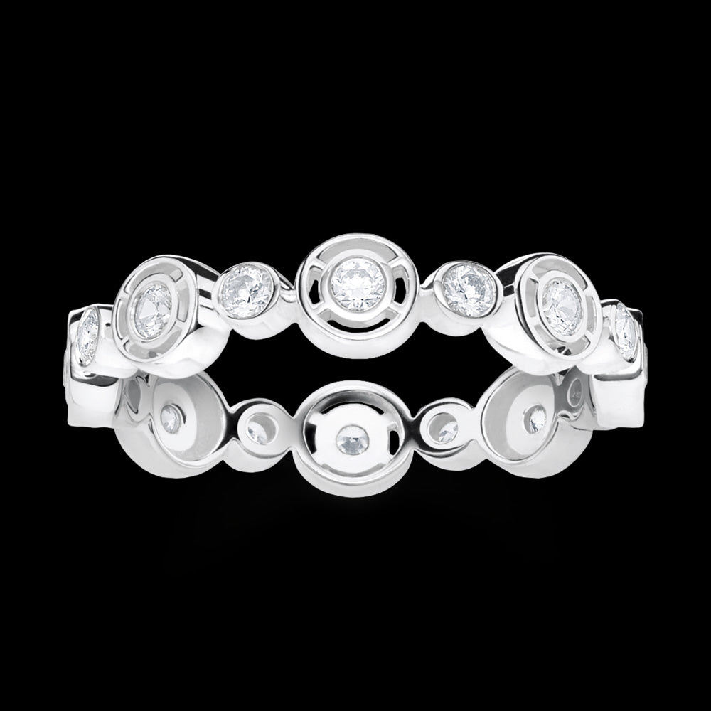 Thomas Sabo Sparkling Circles Silver Ring Australia Silver Steel