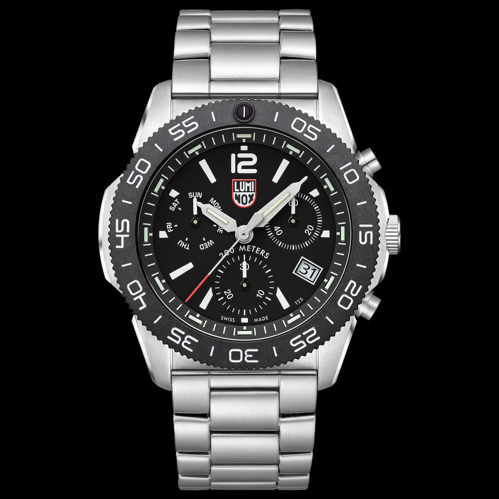 LUMINOX PACIFIC DIVER BLACK DIAL CHRONOGRAPH WATCH 3142