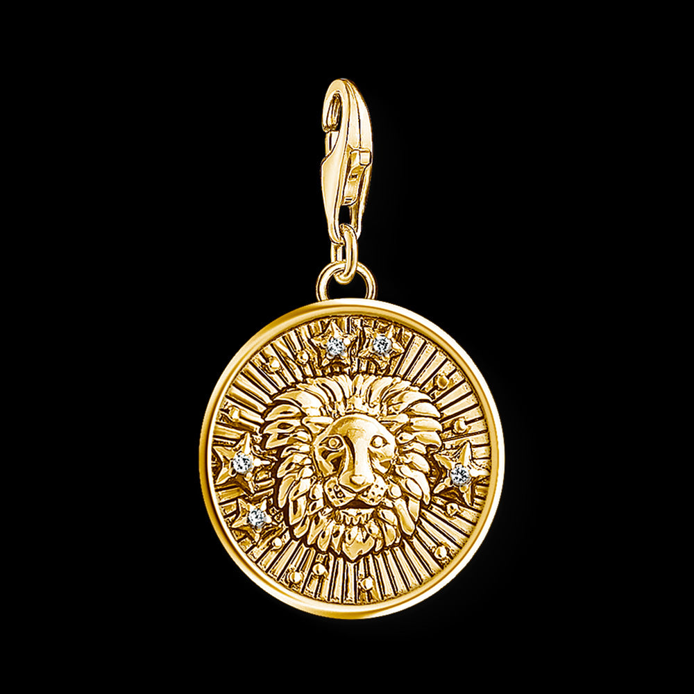 THOMAS SABO LEO ZODIAC STAR SIGN GOLD CHARM PENDANT