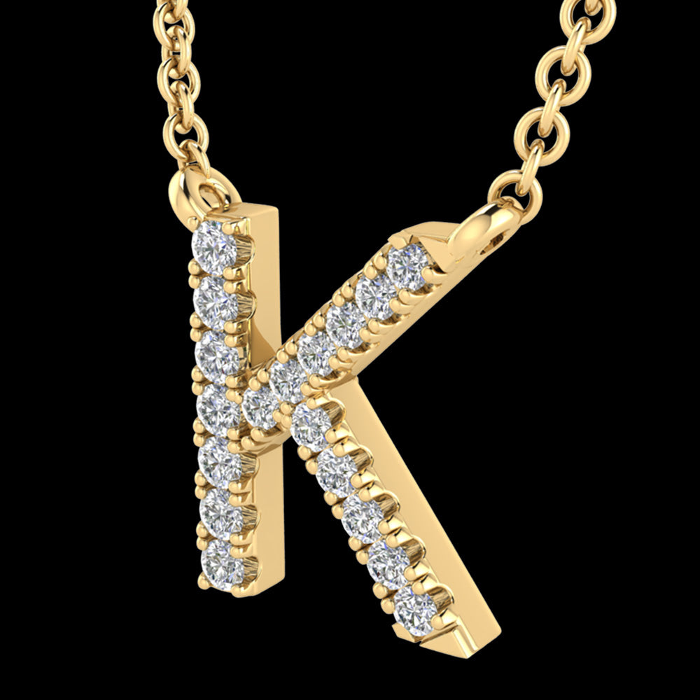 Diamond K Letter Gold Locket Diamond K Chain Letter K Diamond