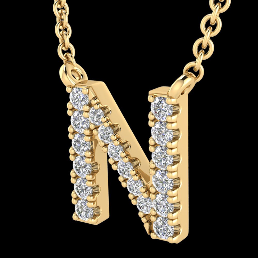 Diamond letter n necklace Clearance
