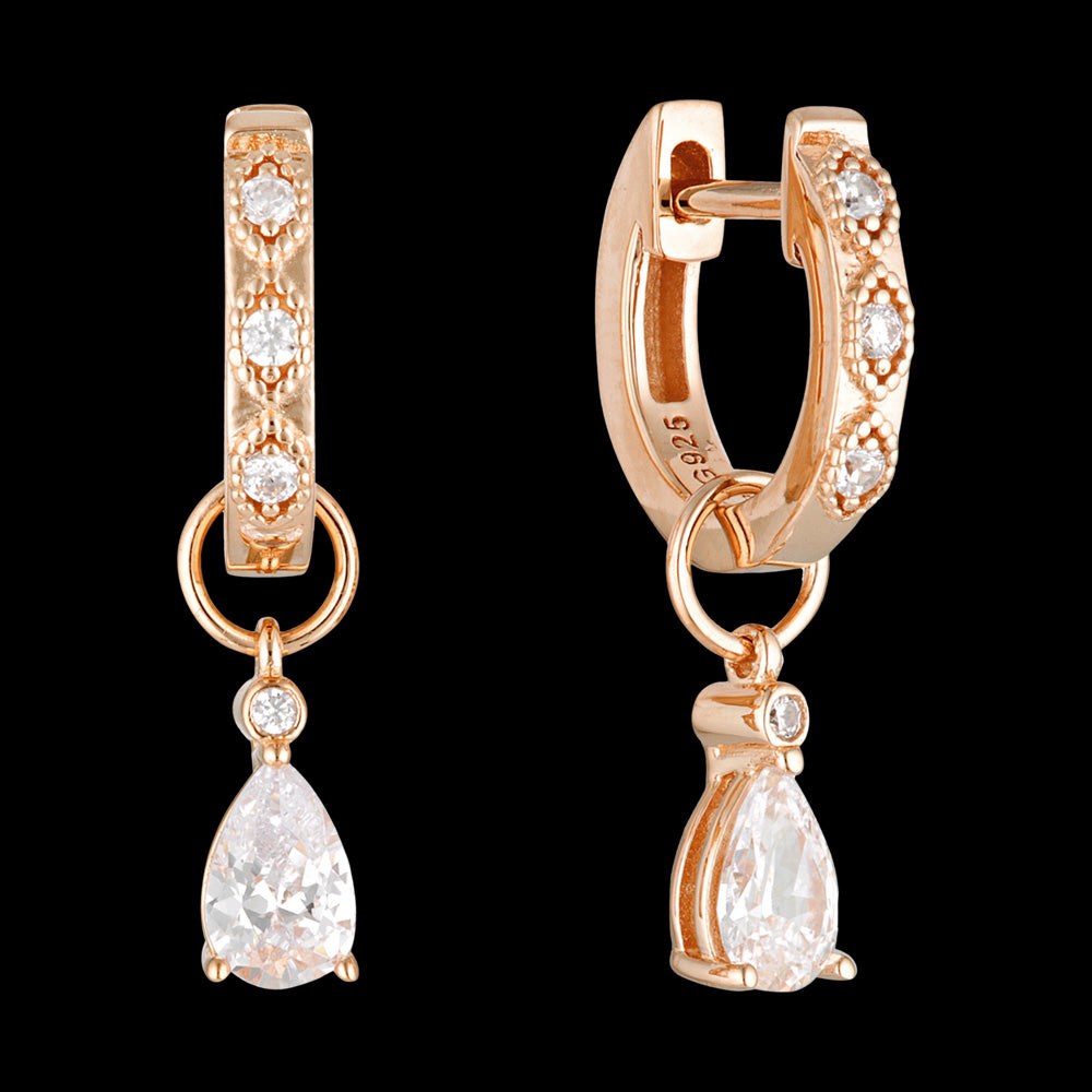 GEORGINI SHERBET SHIMMER ROSE GOLD EARRINGS