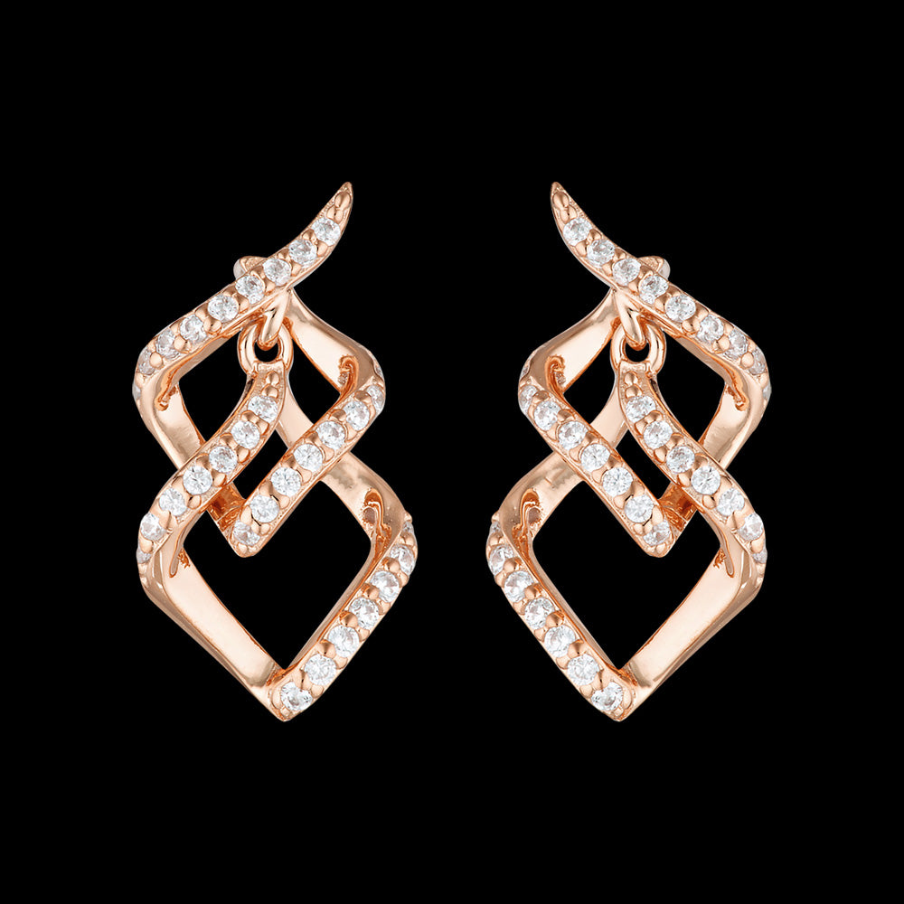 GEORGINI RED CARPET CHAMPAGNE EARRINGS ROSE GOLD