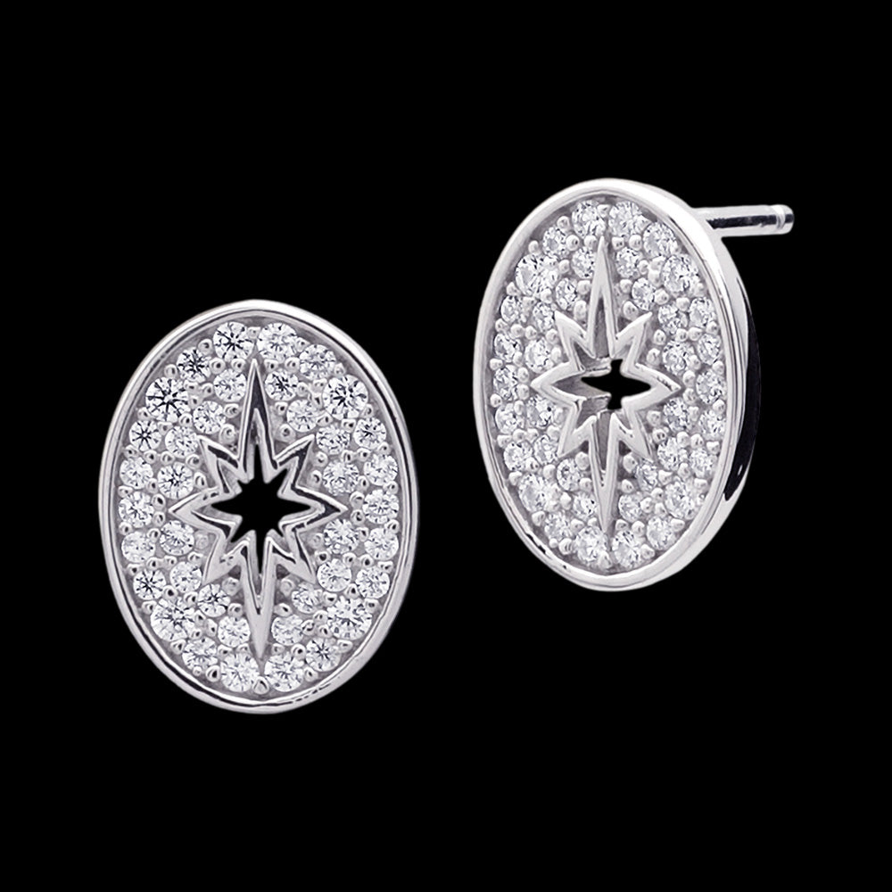 GEORGINI FOLLOW THE STAR SILVER EARRINGS