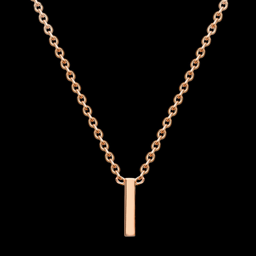 LETTER I INITIAL NECKLACE 9 CARAT ROSE GOLD | AUSTRALIA