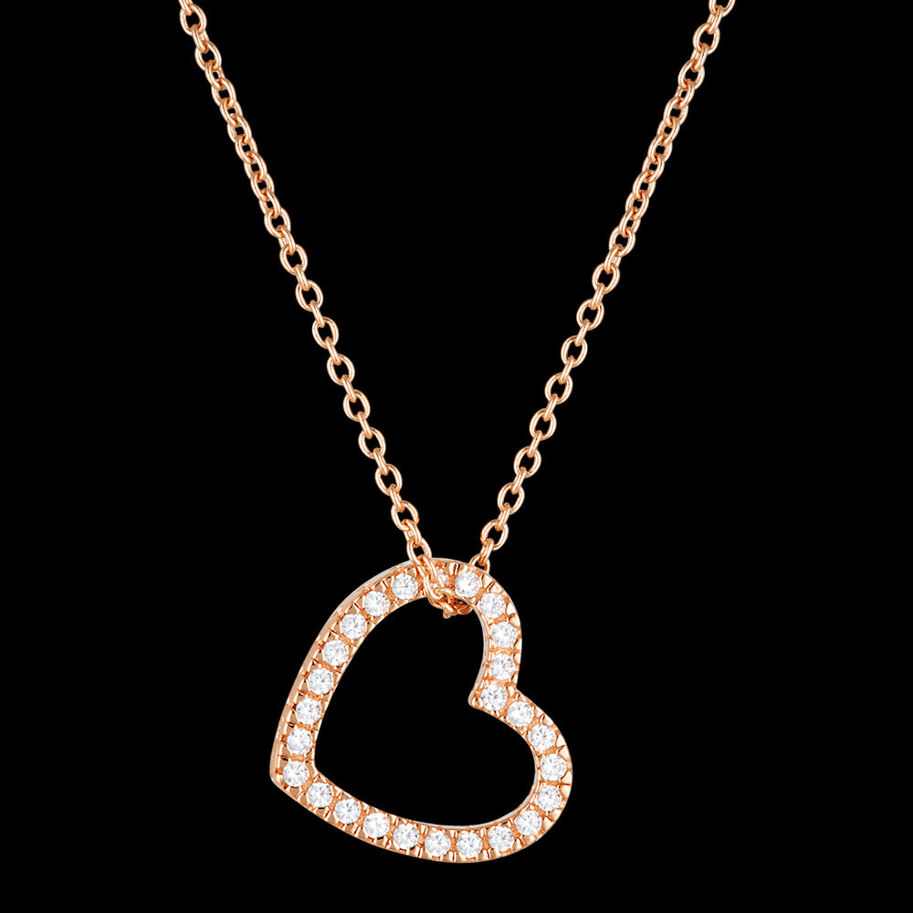 GEORGINI HERA ROSE GOLD HEART NECKLACE