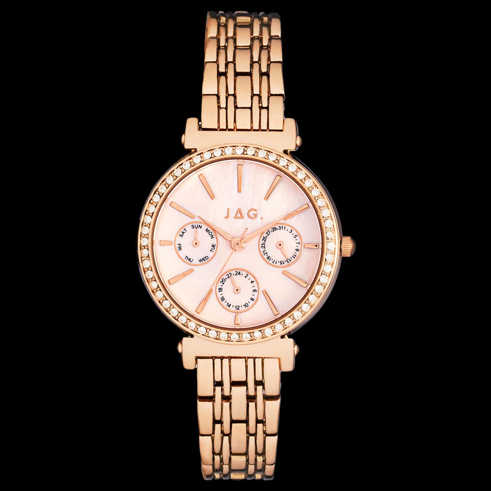 JAG KEIRA PINK DIAL ROSE GOLD LADIES WATCH