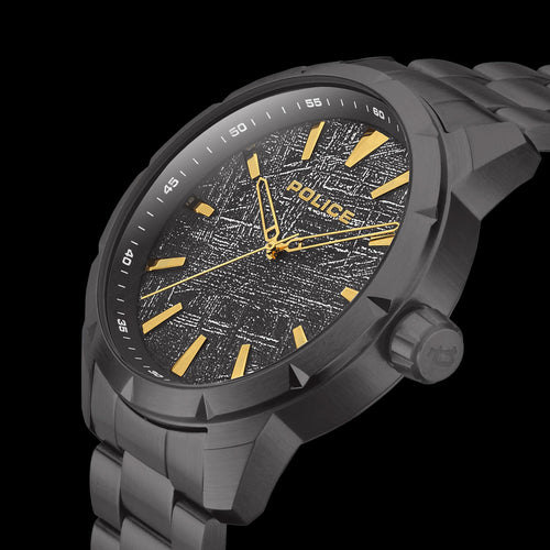 POLICE PENDRY MEN'S GUNMETAL WATCH - SIDE VIEW