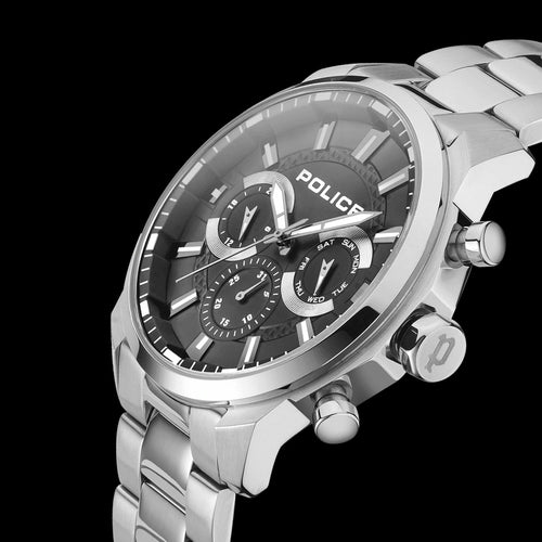 POLICE MENELIK MEN'S BLACK DIAL WATCH - SIDE VIEW