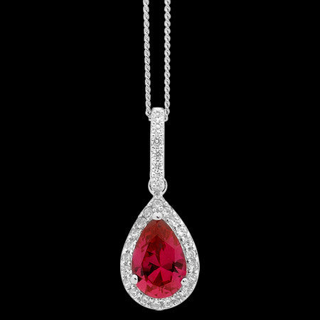 Ruby discount cz necklace
