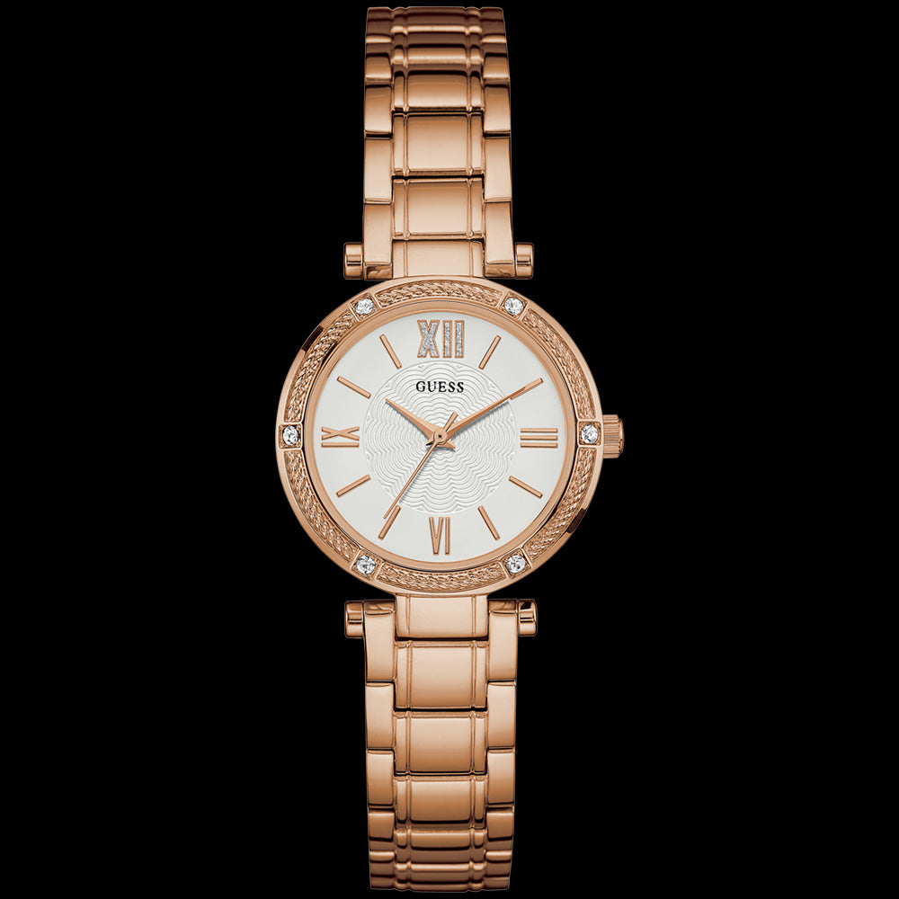 GUESS PARK AVENUE SOUTH ROSE GOLD LADIES DRESS WATCH