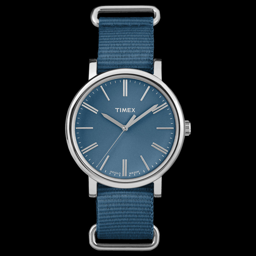 TIMEX ORIGINALS BLUE DIAL NYLON STRAP WATCH