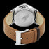 TED BAKER JACK SILVER CREAM DIAL CHRONO MUSTARD LEATHER WATCH - BACK VIEW