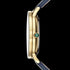TED BAKER GRAHAM GOLD BLUE DIAL PATTERN LEATHER WATCH - SIDE VIEW