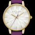 TED BAKER KATE ROSE GOLD SUNDIAL PURPLE LEATHER WATCH - DIAL CLOSE-UP