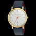 TED BAKER SAMUEL WHITE DIAL GOLD BLUE LEATHER WATCH - TILT VIEW