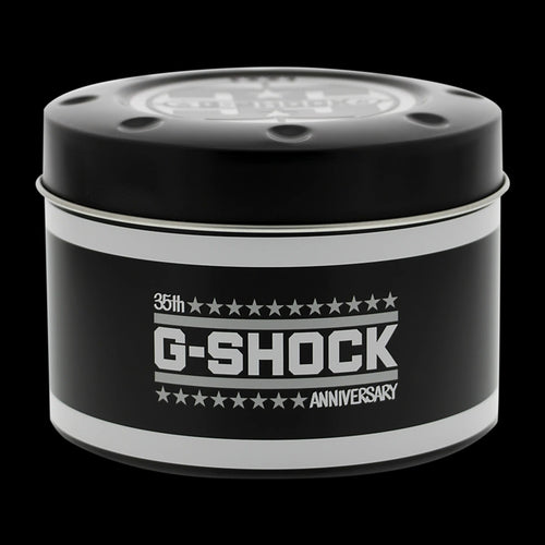 CASIO G-SHOCK GLACIER GOLD ROUND 35TH ANNIVERSARY WATCH DW5735E-7D - TIN PACKAGING