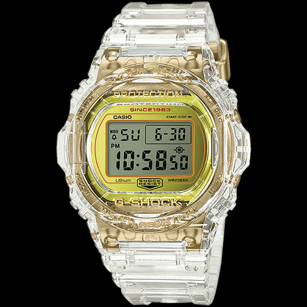 CASIO G-SHOCK GLACIER GOLD ROUND 35TH ANNIVERSARY WATCH DW5735E-7D