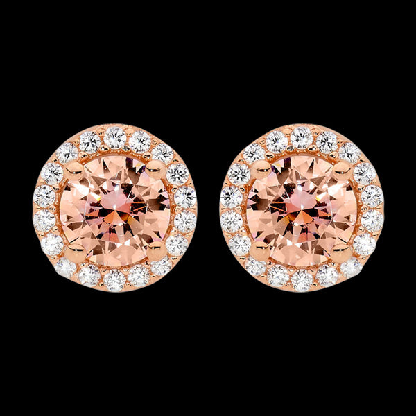 Peach clearance morganite earrings