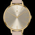 SARA MILLER CHELSEA CHARM 34MM SUNRAY DIAL GOLD BEIGE LEATHER WATCH - DIAL CLOSE-UP