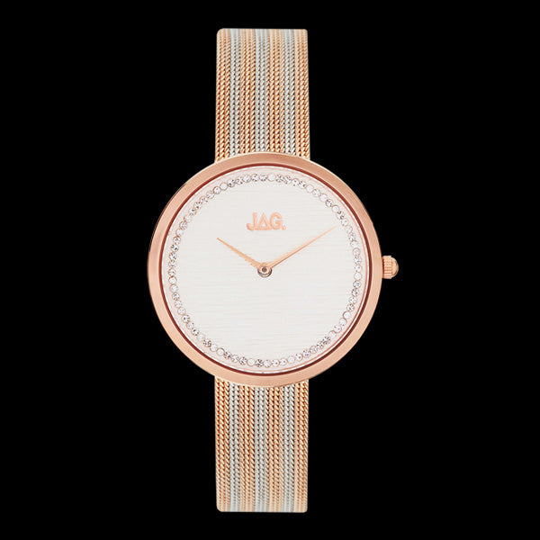 JAG LADIES TEGAN ROSE GOLD & SILVER WHITE DIAL WATCH