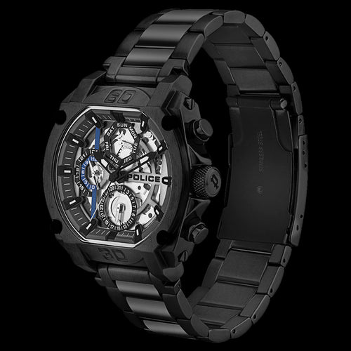 POLICE MEN'S NORWOOD ALL BLACK WATCH - TILT VIEW