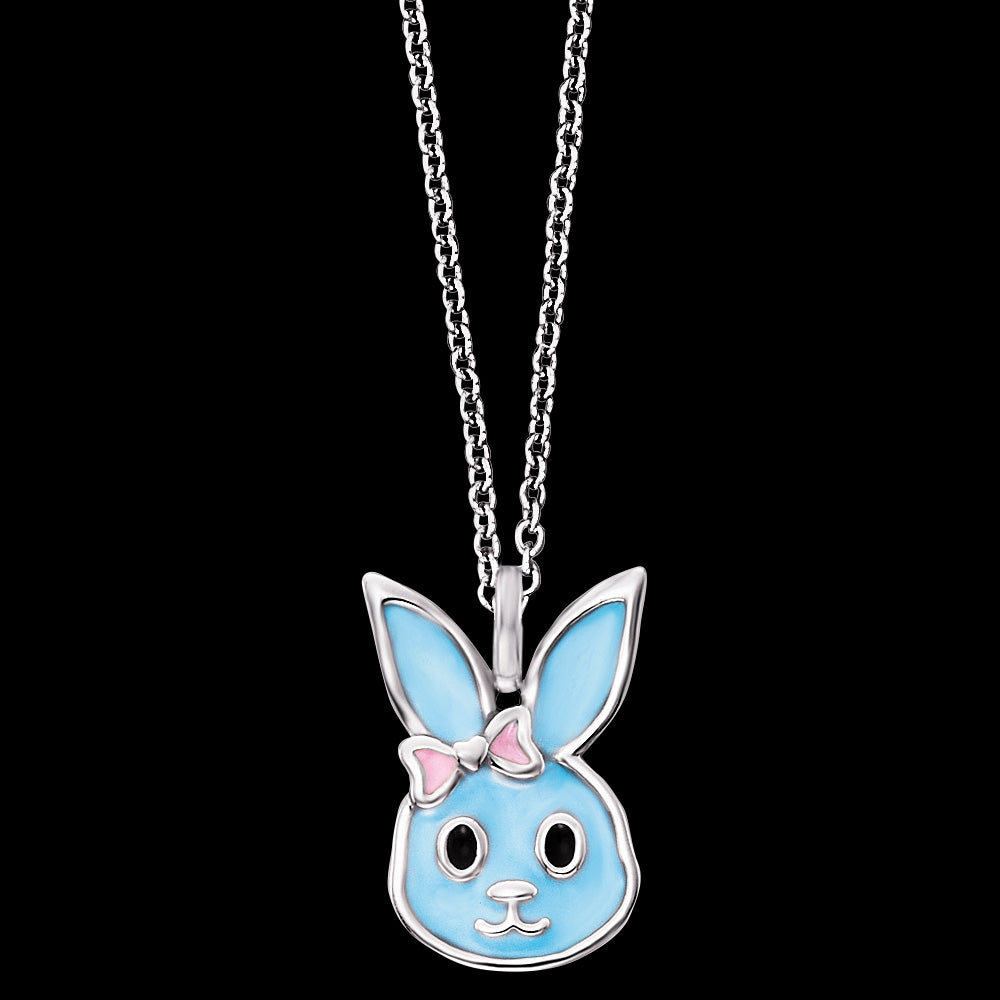 CHILDREN'S BLUE BUNNY RABBIT NECKLACE | HERZENGEL