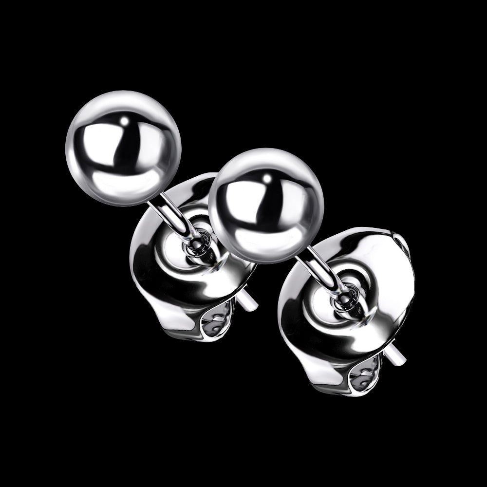 TITANIUM IMPLANT-GRADE BALL STUD EARRINGS