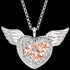 ENGELSRUFER SILVER HEART ANGEL WINGS NECKLACE - CLOSE-UP