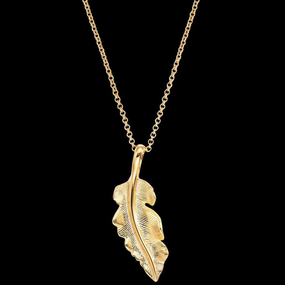 Gold Feather Necklace Engelsrufer Australia