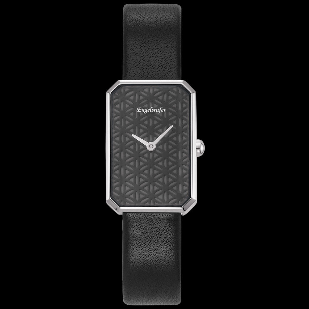 ENGELSRUFER BLACK FLOWER OF LIFE WATCH