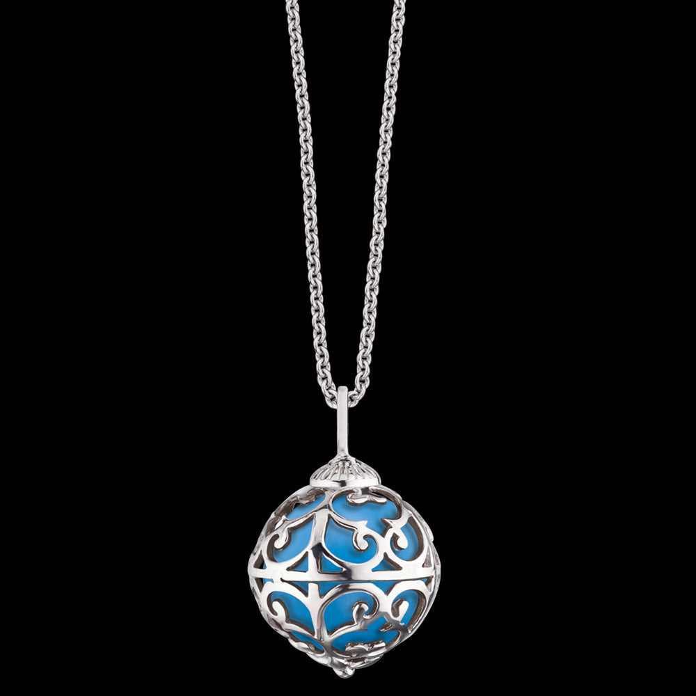 Children s Turquoise Blue Angel Caller Necklace Herzengel