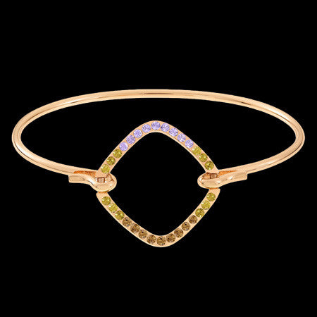 LOLA & GRACE NEW LINE SQUARE WIRE ROSE GOLD BANGLE