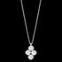 LOLA & GRACE SQUARE CLUSTER CRYSTAL SILVER NECKLACE