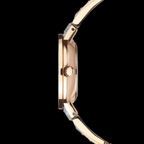 SEKSY LADIES ROCKS ROSE GOLD CRYSTAL BRACELET WATCH - SIDE VIEW