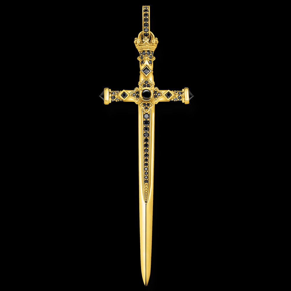 Mens Necklace Thomas Sabo Sword Necklace Thomas Sabo Silver Skull