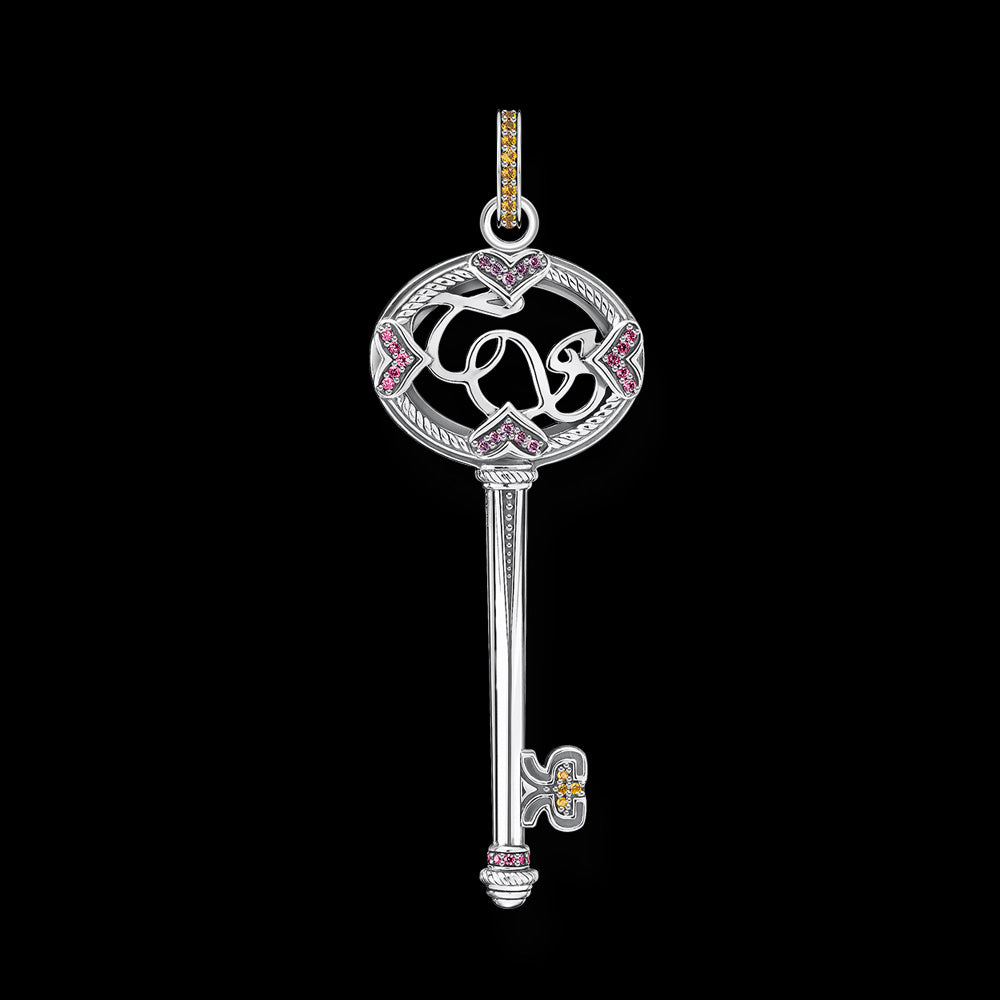 Thomas Sabo Silver Key Pendant Australia Silver Steel