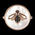 BRONZALLURE BEE WHITE MOTHER OF PEARL RING - TOP VIEW